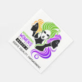 女性カラフルIWDの様式化トリオ2025 スタンダードランチョンナプキン (角)