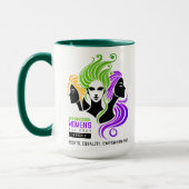 女性カラフルIWDの様式化トリオ2025 マグカップ (左)