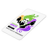 女性カラフルIWDの様式化トリオ2025 マグネット (左側)