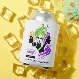 女性カラフルIWDの様式化トリオ2025 缶クーラー