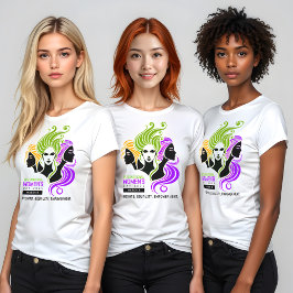 女性カラフルIWDの様式化トリオ2025 Tシャツ