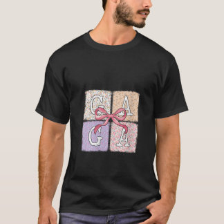 女性ガガガフラワーコケット可愛いママおばあちゃん Tシャツ