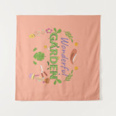 女性ガーデナーへのユーモアのある植物愛好家のギフト タペストリー (正面(横))