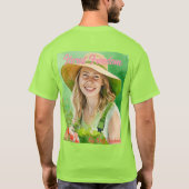 女性ガーデナーウォーター色キャリアTシャツ Tシャツ (裏面)