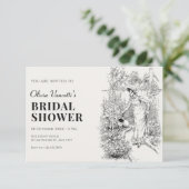女性ガーデニングブライダルシャワー 招待状 (スタンド正面)