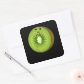 女性キウイ衣装フードフルーツハロウィーン怠惰な簡単 スクエアシール (封筒)