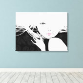 女性キャンバスプリント キャンバスプリント (インサイチュ (ウッドフロア))