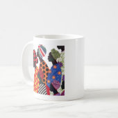 女性キルト作家のアートを祝う コーヒーマグ コーヒーマグカップ (正面左)