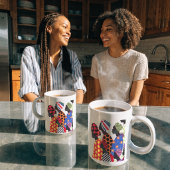 女性キルト作家のアートを祝う コーヒーマグ コーヒーマグカップ