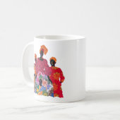 女性キルト作家の芸術を称えて コーヒーマグ コーヒーマグカップ (正面左)