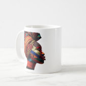 女性キルト作家の芸術を称えるマグカップ コーヒーマグカップ (正面左)