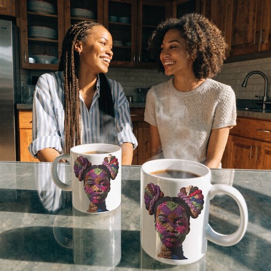 女性キルト作家の芸術を称えるマグカップ コーヒーマグカップ