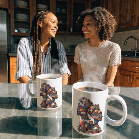女性キルト作家の芸術を称える コーヒーマグ コーヒーマグカップ