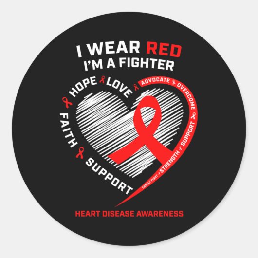 女性ギフトウォリアー赤い戦闘機ハート病戦争 ラウンドシール (正面)