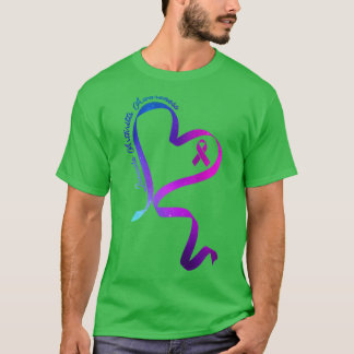 女性ギフトハートリボン若年性関節炎アワーン Tシャツ