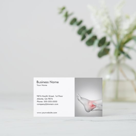 女性クラシック足首医師の写真と一緒に 名刺 (スタンド正面)