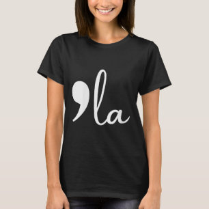 女性クリッおもしろいク白カンマLa Tシャツ