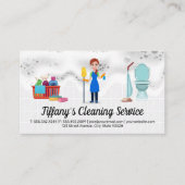 女性クリーナー |住宅清掃用品 名刺 (正面)
