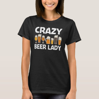 女性クール向けビール母ビール醸造工芸麦芽酒 Tシャツ
