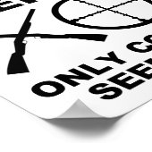 女性クール好き狩りおもしろい狩りポスター ポスター (角)