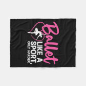 女性クール男性バレエダンサーのためのバレエダンスアート フリースブランケット (正面(横))