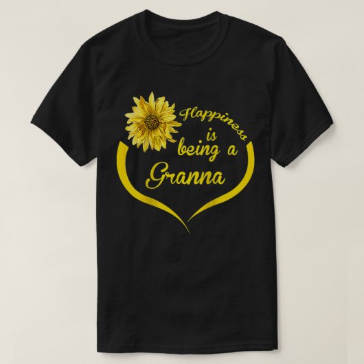 女性グランナギフト幸福はグランナである Tシャツ (デザイン正面)