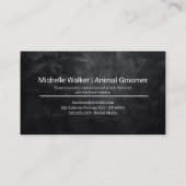 女性グルーミングかわいいドギー 名刺 (裏面)