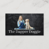 女性グルーミングかわいいドギー 名刺 (正面)