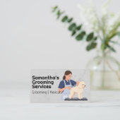 女性グルーミングドギー 名刺 (スタンド正面)