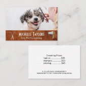 女性グルーミング犬 名刺 (正面/裏面)