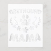 女性グレイハウンドイタリアンママおもしろい犬ママのプレゼント チラシ (正面)