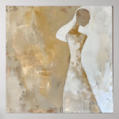 女性コンテンポラリーの絵画美的ウォールアート ポスター (正面)