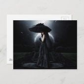 女性ゴシックムーン ポストカード (正面/裏面)