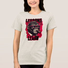 女性ゴリラ上司の教訓Tシャツ トライブレンドTシャツ