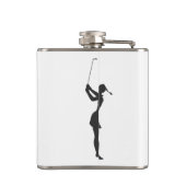 女性ゴルフの遊シルエット フラスク (裏面)