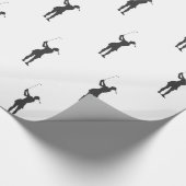 女性ゴルフの遊シルエット ラッピングペーパー (角)