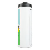 女性ゴルファーがねじれるおもしろい- タンブラー (正面)