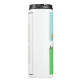 女性ゴルファーがねじれるおもしろい- タンブラー (裏面)