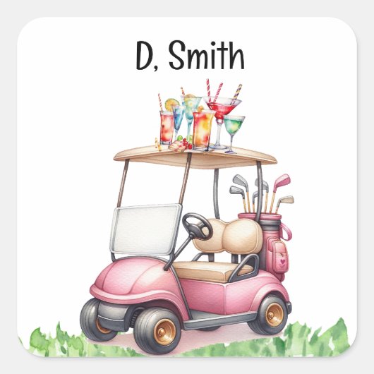 女性ゴルファーのためのゴルフの引退 スクエアシール (正面)