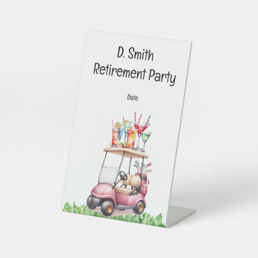 女性ゴルファーのためのゴルフの引退 台座サイン (正面)