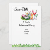 女性ゴルファーのためのゴルフの引退 招待状 (正面/裏面)