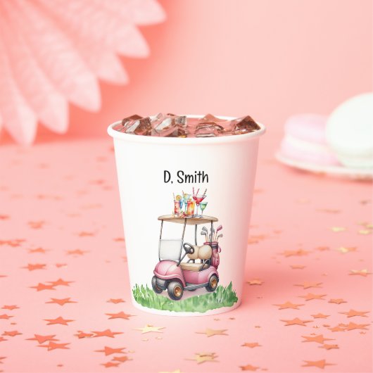 女性ゴルファーのためのゴルフの引退 紙コップ (インサイチュ)