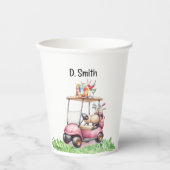 女性ゴルファーのためのゴルフの引退 紙コップ (正面)