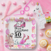 女性ゴルファーのためのゴルフ50誕生日 ペーパープレート (パーティー)