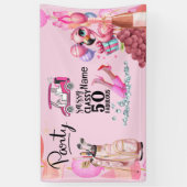 女性ゴルファーのためのゴルフ50誕生日 横断幕 (縦)