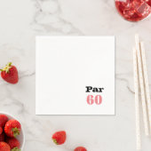 女性ゴルファーのためのゴルフ60誕生日 スタンダードカクテルナプキン (インサイチュ)