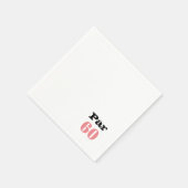 女性ゴルファーのためのゴルフ60誕生日 スタンダードカクテルナプキン (角)