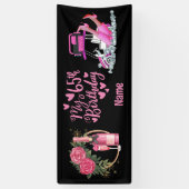 女性ゴルファーのためのピンクテーマのゴルフ65番目の誕生日 横断幕 (縦)