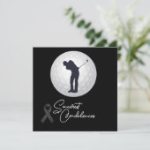 女性ゴルファーのゴルフの哀悼悔やみや弔慰 カード (スタンド正面)