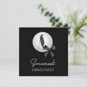 女性ゴルファーのゴルフの哀悼悔やみや弔慰 カード (スタンド正面)